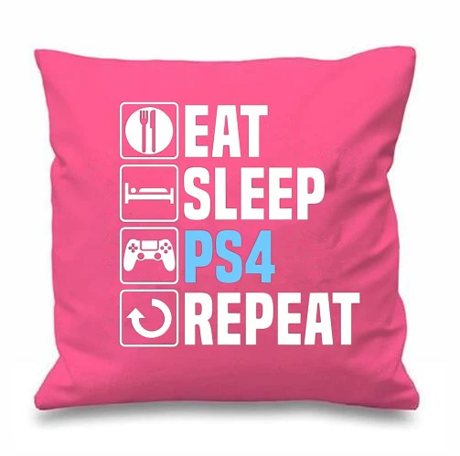 Новинка игровой подарок наволочка с надписью Eat Sleep для PS4 Playstation Repeat Geek забавные