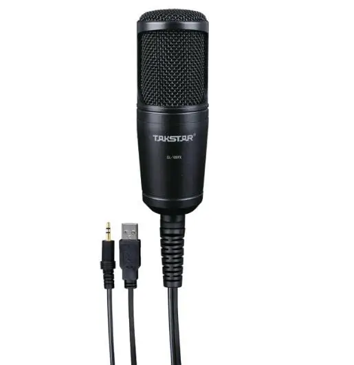 Takstar GL 100FX боковой адрес запись USB микрофон Встроенный усилитель с тон вверх ручка