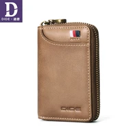 dide card organization wallet bag genuine leather coins men purse wallet organizer covers zipper coin purses case bag