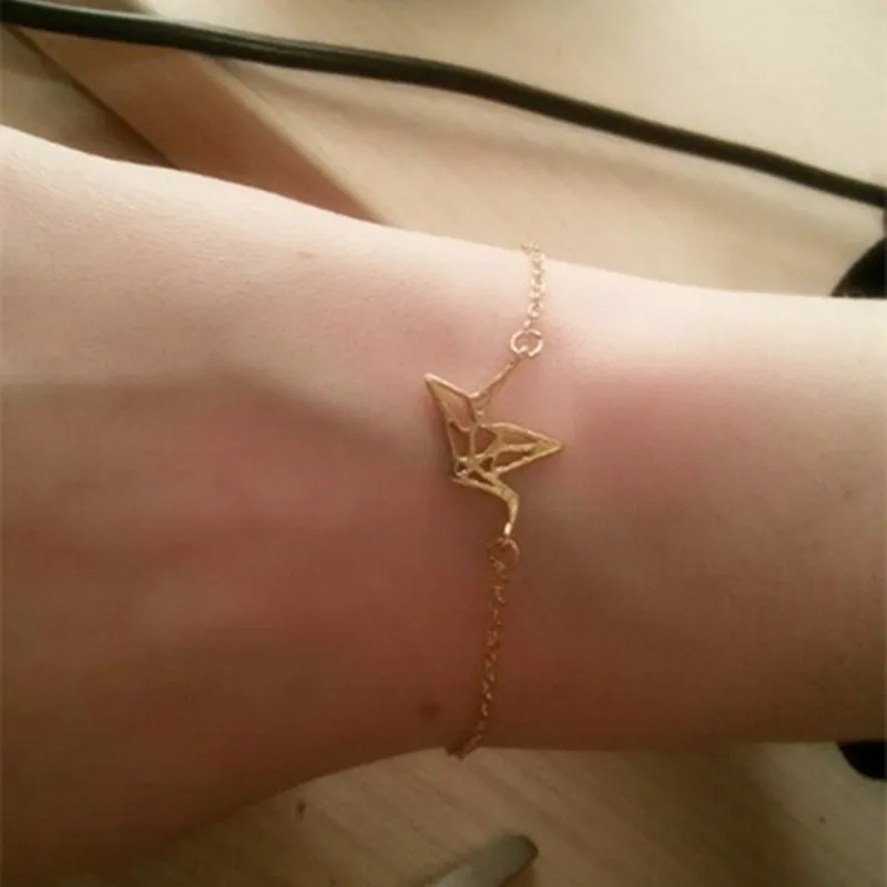 Модный браслет с оригами для ручной работы маленький птицами изящный женщин и