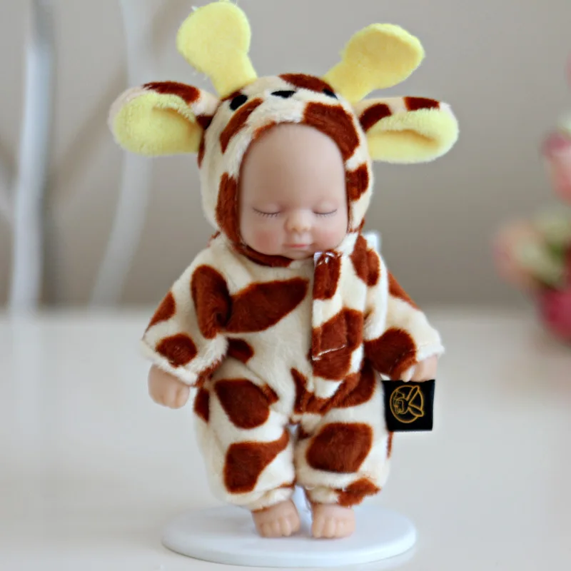 Детские куклы Плюшевые Bjd bebe Кукла реборн брелок игрушка для детей девочки Рождественский подарок из ПВХ дети Новорожденные игрушки суставы могут двигаться 12 см