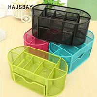 creative multi functional reticulate combination pen holder large capacity nine grid office supplies storage box 0452