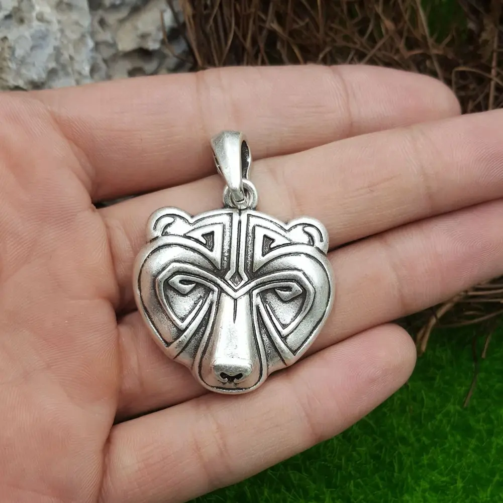 Викинг медведь ожерелье с подвеской в форме головы кельтские украшения