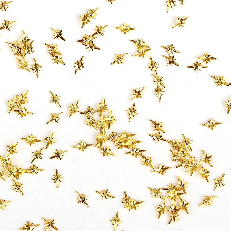 Charms DIY Adhesive Nail Art Decorations Supplies Gold Big Dipper Star Studs Design For Nails Manicure 3D Copper Accessory PJ599|nail art