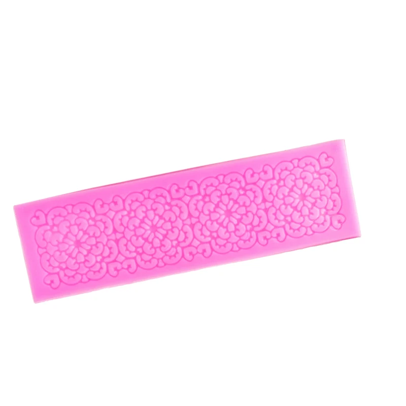 Rectangle Flower Lace Silicone Mat Fondant Cake Embossed Mold Sugar Decorating Tool Embossing | Дом и сад