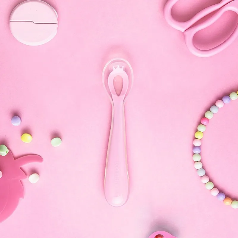 Силиконовая ложка Xiaomi Kola Mama для кормления детей безопасная из силикагеля Мягкая