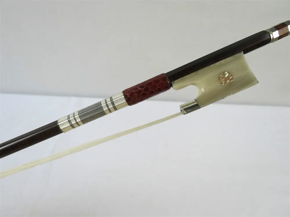 Strong balance Professional snakewood violin bow 4/4 ,Copper mounted #7495