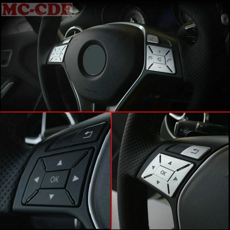 Наклейка на руль с кнопочным выключателем для Mercedes Benz A B C E ML GL CLA GLA GLK SL SLK Class W176 W246