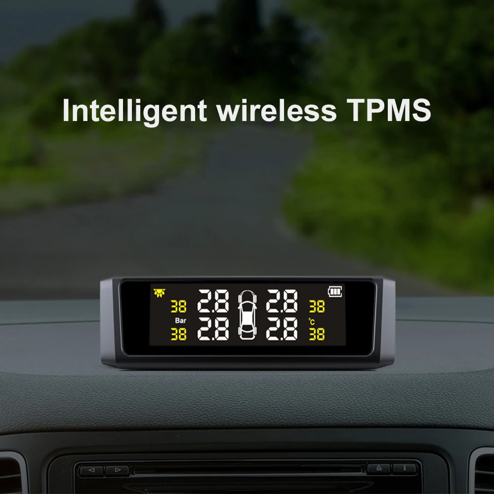 Tuao S5e салона автомобиля TPMS шин Давление мониторинга Системы Солнечный Мощность