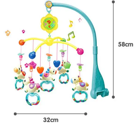 В наличии детская кровать колокольчик игрушка для новорожденных вращающаяся