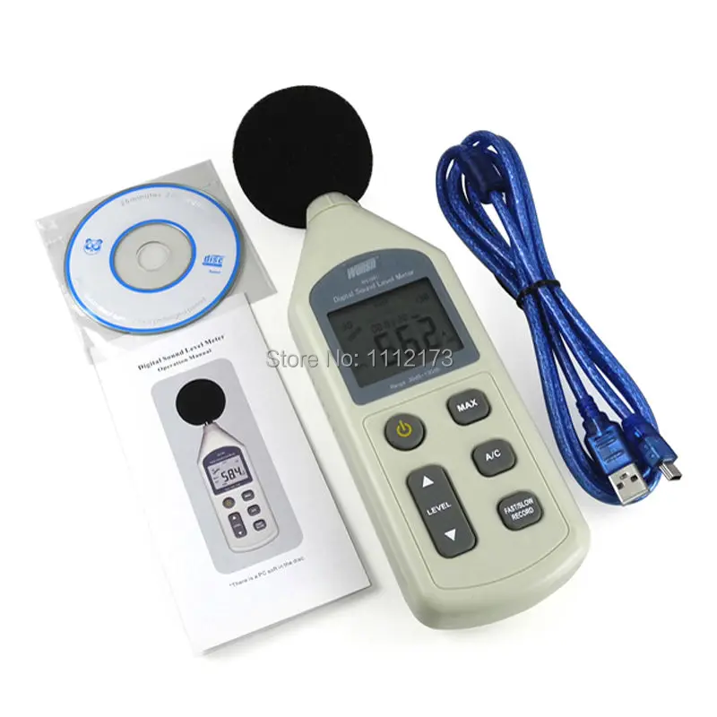 WS1361 30 130dB LCD цифровой измеритель уровня звука шума децибел мониторинг Регистратор
