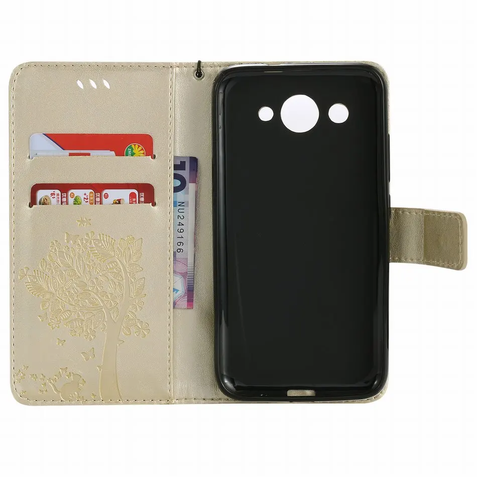 Кожаные чехлы DEEVOLPO с цветами и деревом для телефонов Huawei P8 Lite P10 P9 Plus P7 Y3 Y5 2017 чехол