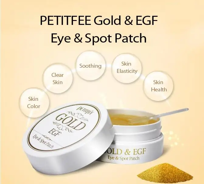 Патчи для глаз PETITFEE коллагеновые маски сна набор из 3 предметов (Premium Gold &amp EGF + Spot