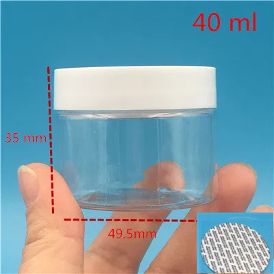 40 ml 30 pcs 30 шт. 30 40 50 80 мл прозрачные пластиковые пустые бутылки белая баночка для специй с крышкой маленький компонент контейнер внутренняя крышка - Цвет: 40 ml 30 pcs