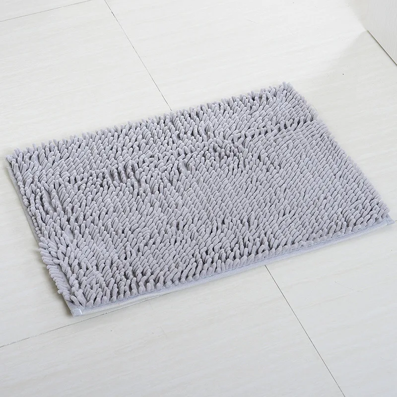 40x60 см/50x80 см, кухонный напольный коврик из шенили, ковры, впитывающий кухонный коврик, красный дверной коврик - Цвет: Светло-серый
