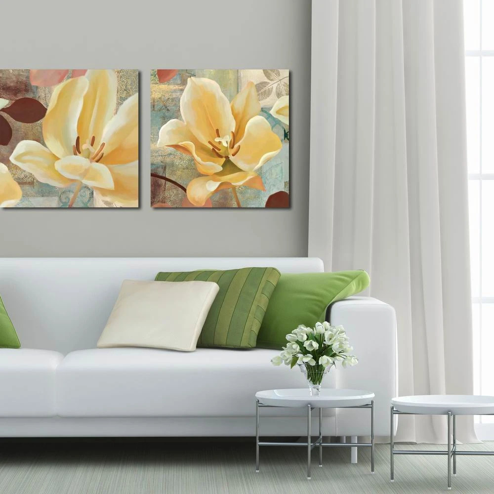 W129 Water Lily Unframed Art Wall Canvas Prints for Home Decorations 3 PCS |