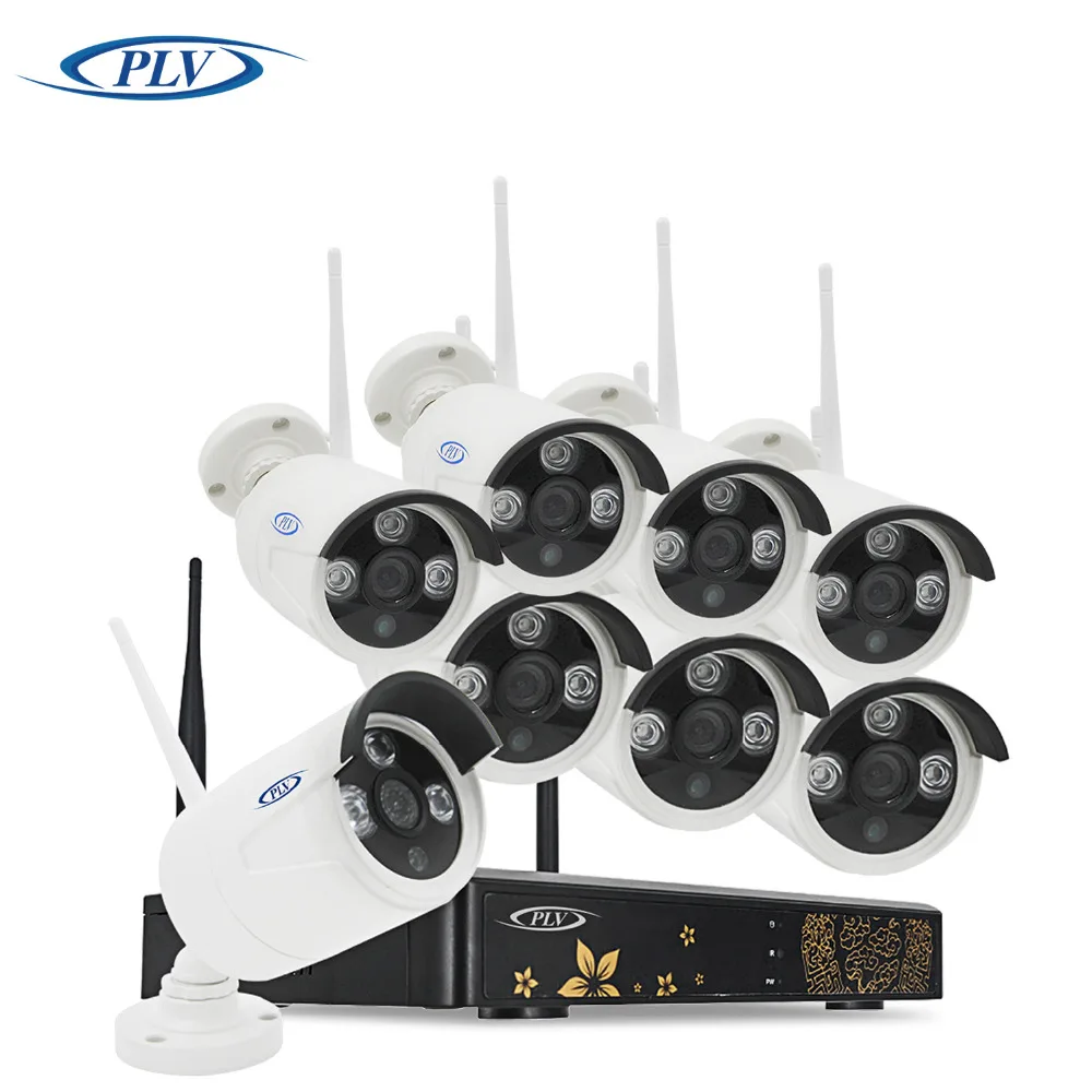 PLV 8CH 720P HD Открытый ИК Ночное Видение видеонаблюдения 8 шт. IP Камера WI FI CCTV Системы