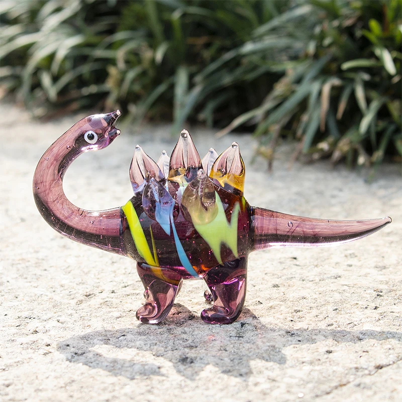 H&ampD Mini Dinosaur Handmade Miniature Sculpture Glass Art Wild Animal Figurine Collectible Creative Gift For Kids Home Decor | Дом и сад