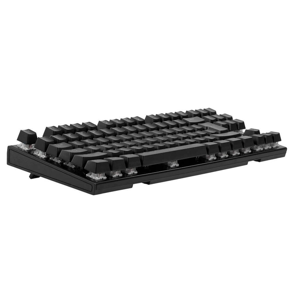 Backlit Mechanical Keyboard Gaming Keyboard Blue Switch 87 Keys Ergonomic Keyboard Suspended Keys with Hand Wrist