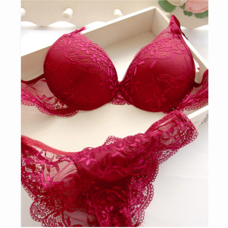 Привлекательный кружевной комплект с бюстгальтером женские бюстгальтеры пуш-ап
