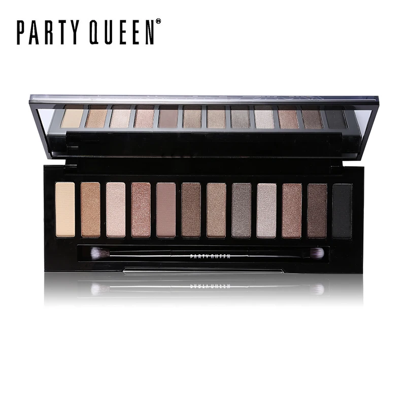 Палитра теней для век матовые и телесные тени с блестящими дымчатыми тенями