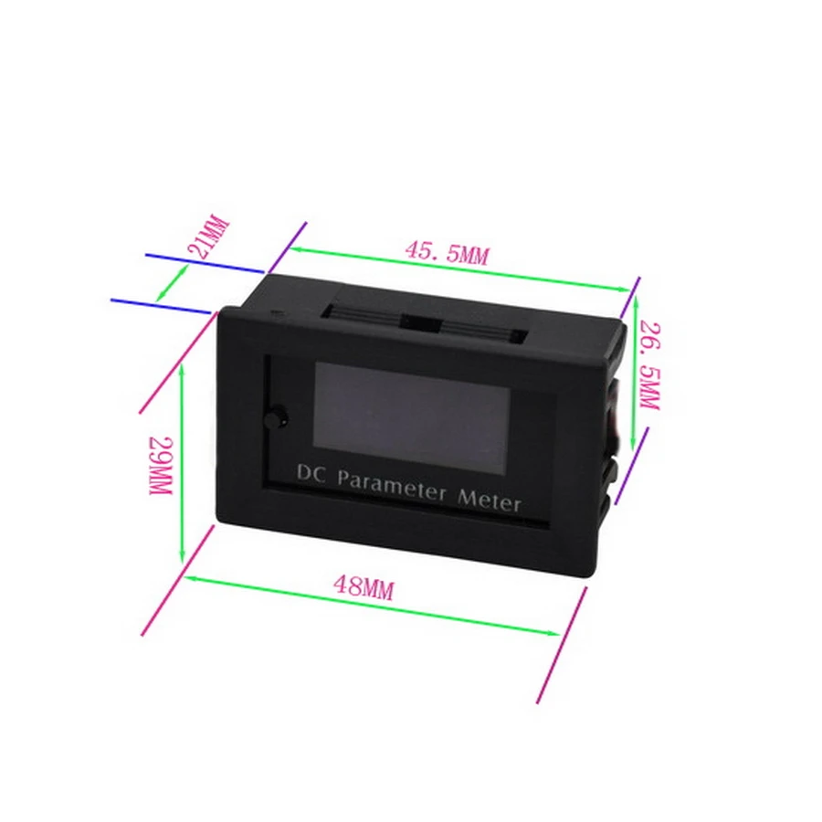 GWUNW BY62 DC 0 200V 4 битный тестер напряжения тока мощность Temp wh метр OLED
