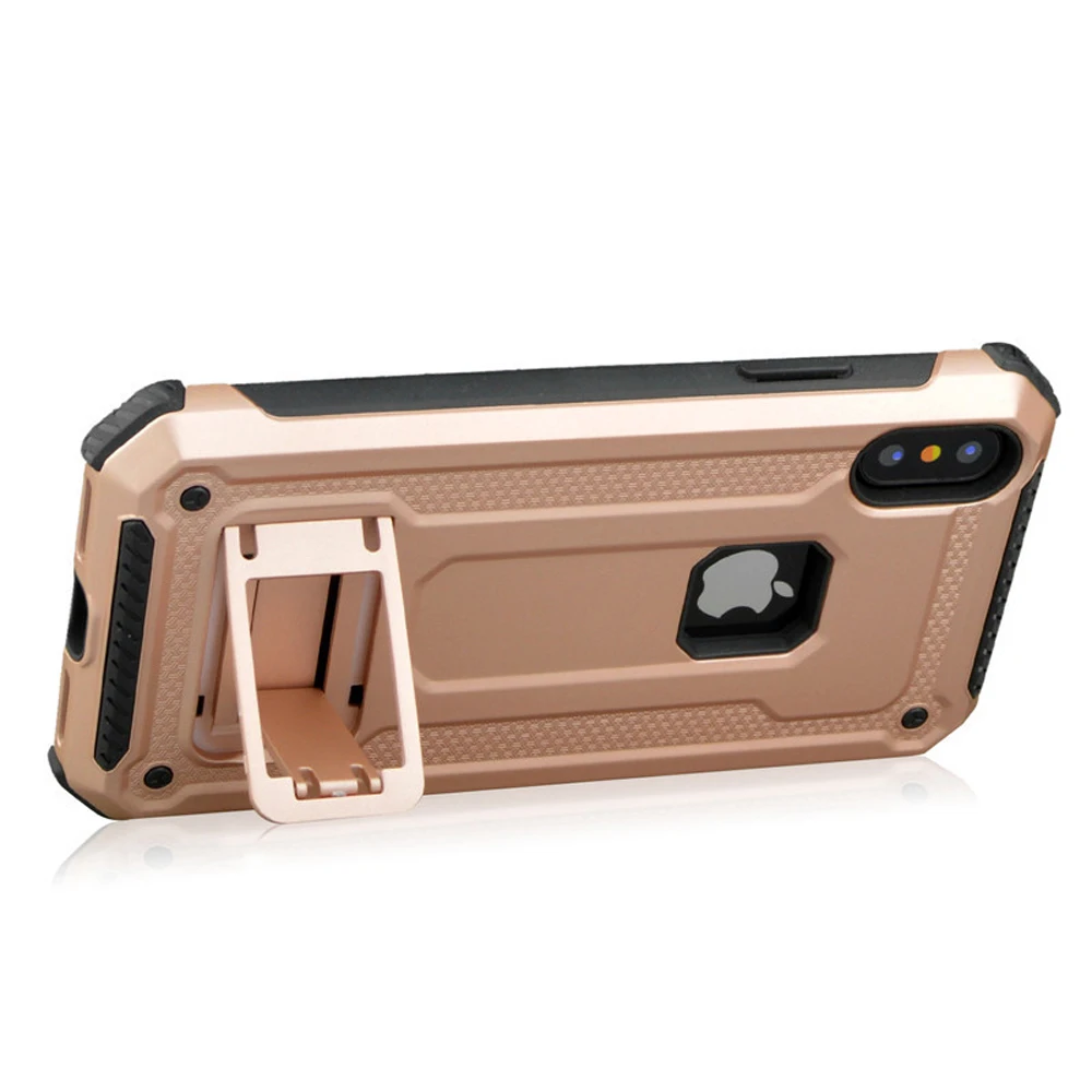 Eqvvol Luxury Armor Shockproof Phone Case For iPhone XR XS MAX X 8 7 6 6s Plus Cases Anti-knock Bracket Stand Cover Matte Coque |