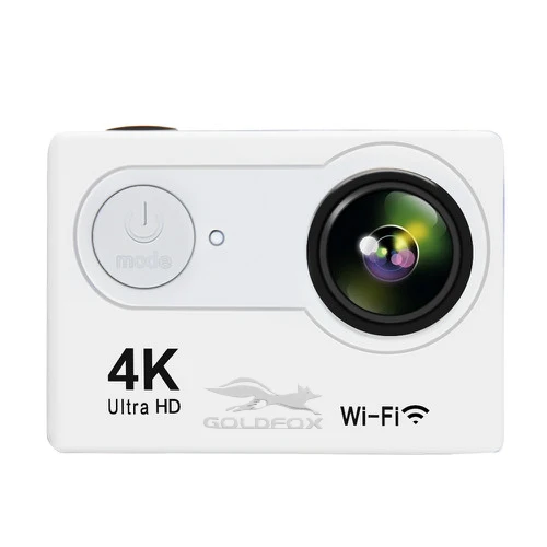 Белый Экшн-камера Goldfox H9 Ultra HD 4 K/25fps WiFi 2," 170D Водонепроницаемая камера go 30m Helmet pro для записи видео s Sport DV - Цвет: Белый