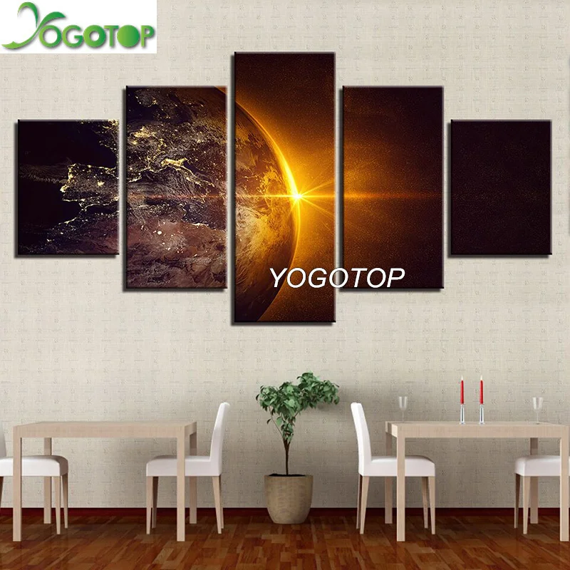 

YOGOTOP DIY алмазная живопись полный Алмазная вышивка 5D квадратный/круглый дрель мозаика Стразы стены украшения космическое пространство, земл...