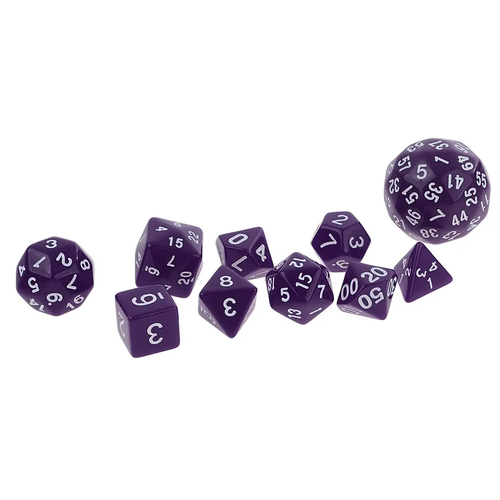 20 шт. D4 D60 акриловые цифровые игральные кости настольные для игры в покер трпг