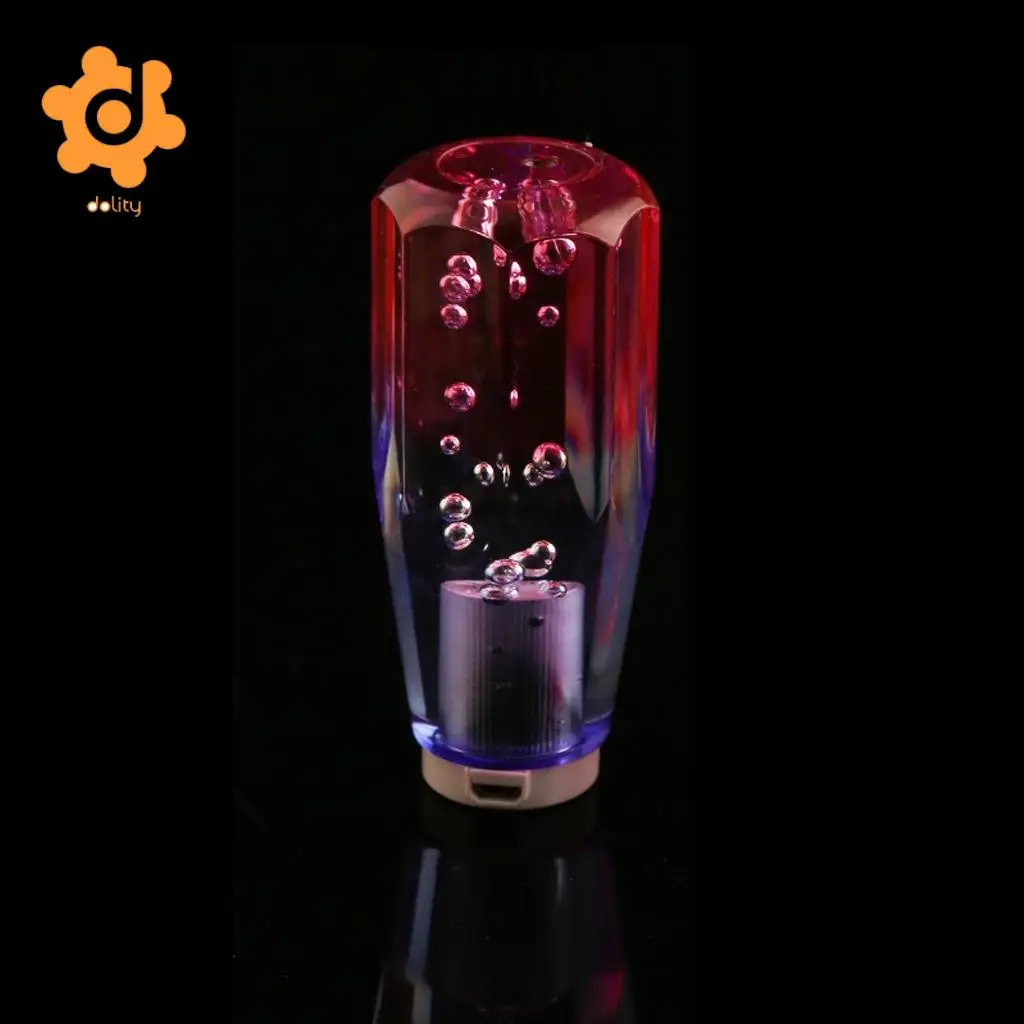 Pink Blue 10 см автомобильная ручка переключения передач Bubble Styling светодиодный светильник USB зарядное устройство адаптеры - Название цвета: Pink Blue