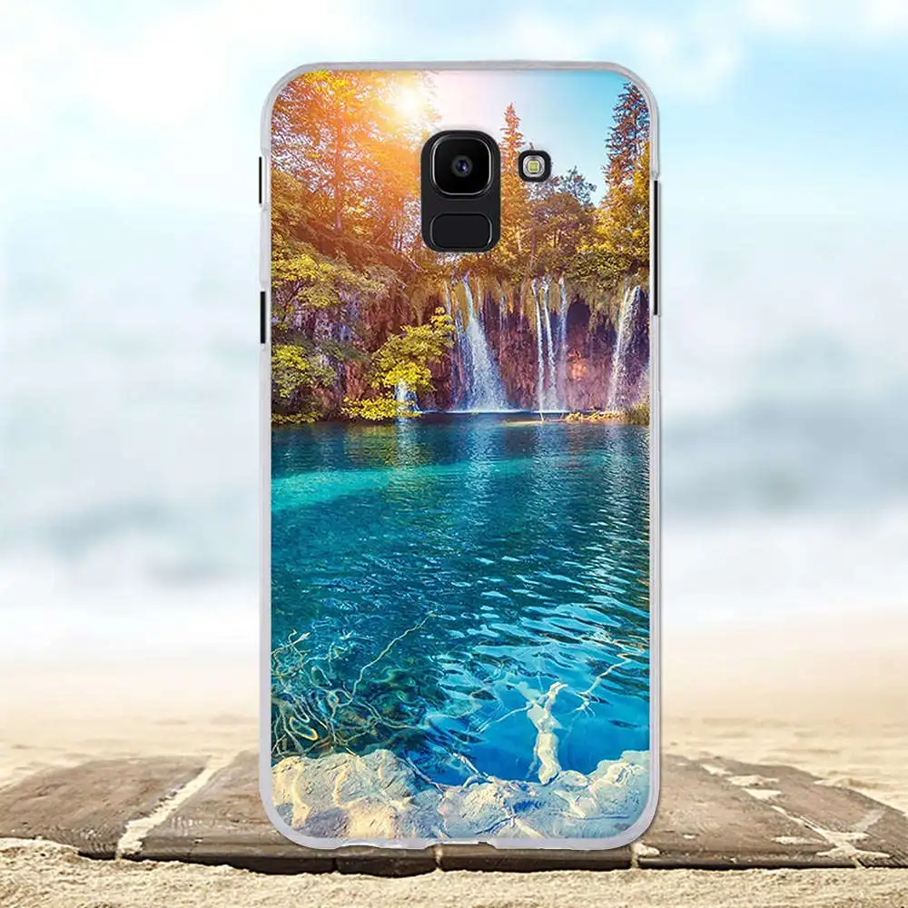 Чехол для Samsung Galaxy J6 2018 мягкий чехол из ТПУ J600F J600G с пляжным рисунком On6 | Мобильные