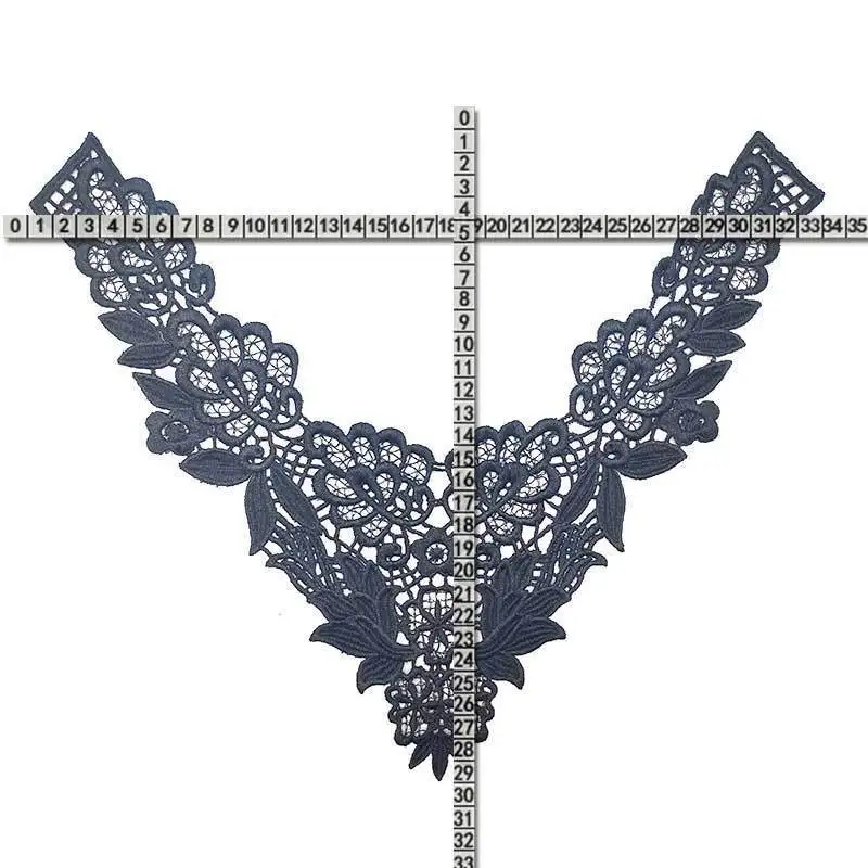 3D Цветочная ткань Венецианская кружевная для свадьбы 2019 Воротник с вышивкой Шея