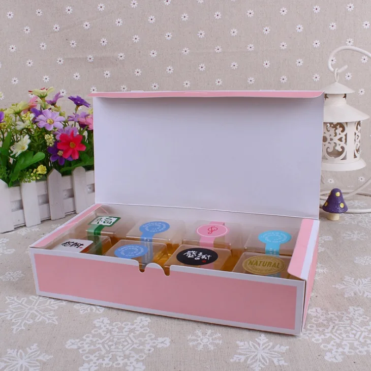 100 шт Бесплатная доставка оптом коробки для печенья розовые кружевные выпечки