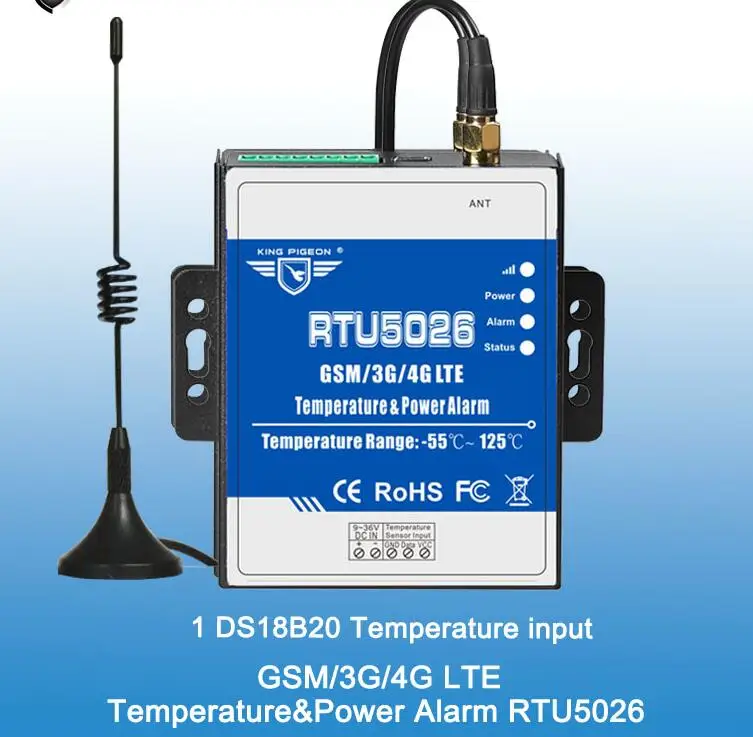 2G 3g 4G GSM Телеметрия мониторинг температуры сигнализация Modbus RTU Поддержка удаленного сброса перезагрузки по SMS RTU5026