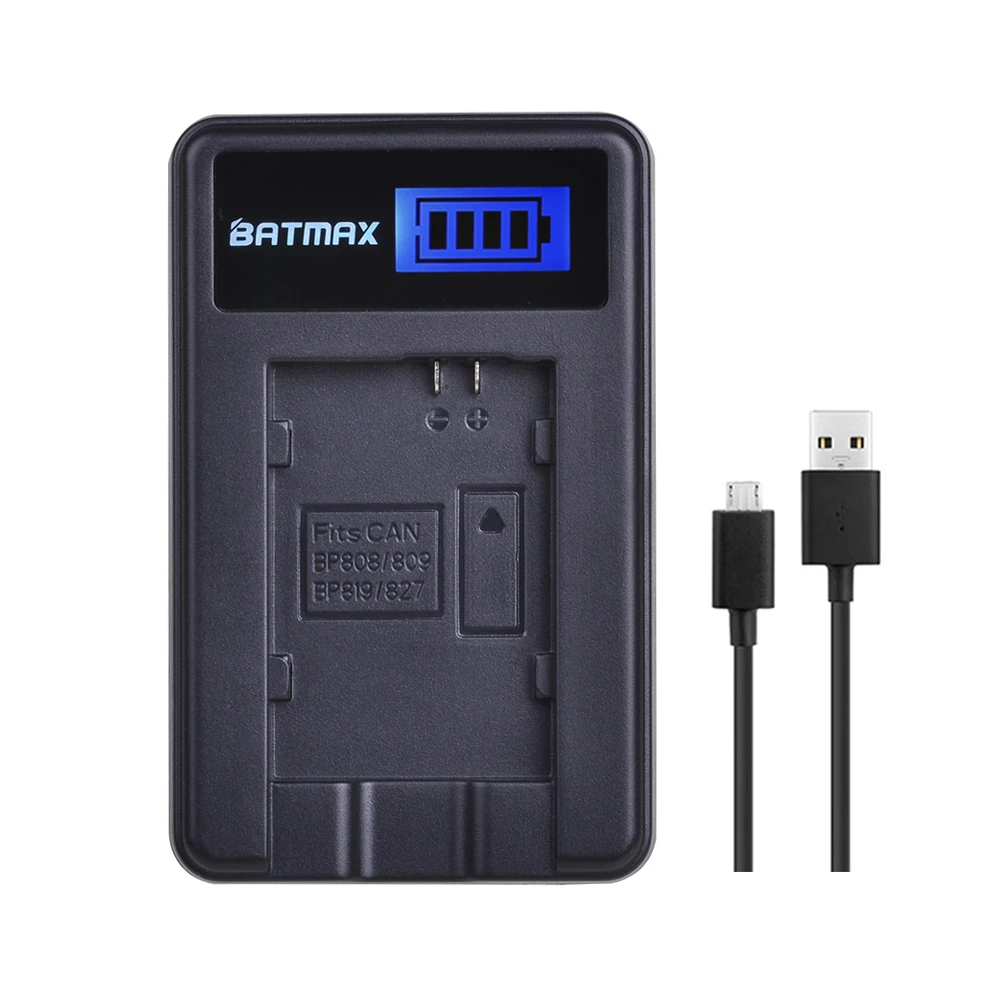 Batmax 4 Упак. BP 820 BP820 камера батарея + ЖК Зарядное устройство USB для Canon фотокамера VIXIA