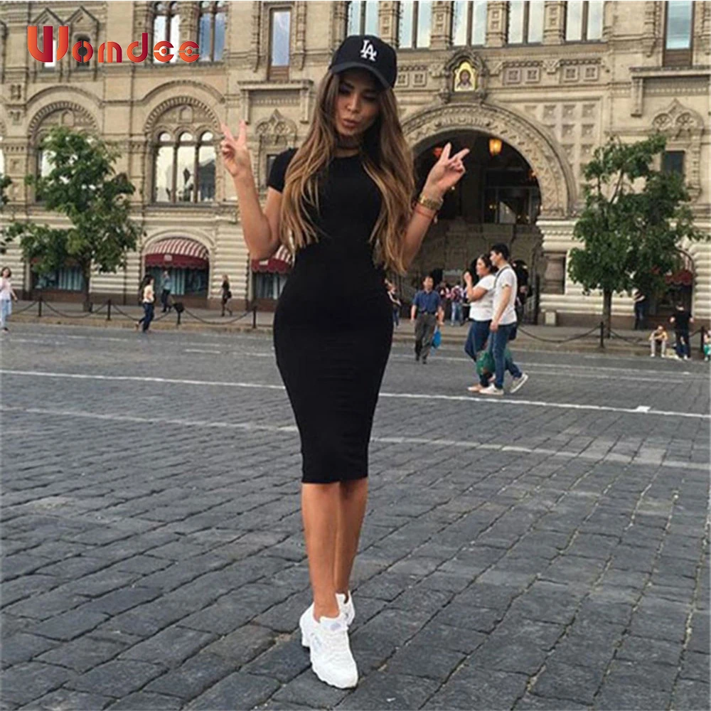 Womdee Для женщин Сексуальная Bodycon Вышивка Крестом Пакет бедра платье Лето 2017 г. и