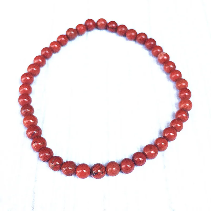 Женский браслет 4 мм красный камень бисер браслеты для мужчин и девочек 100%