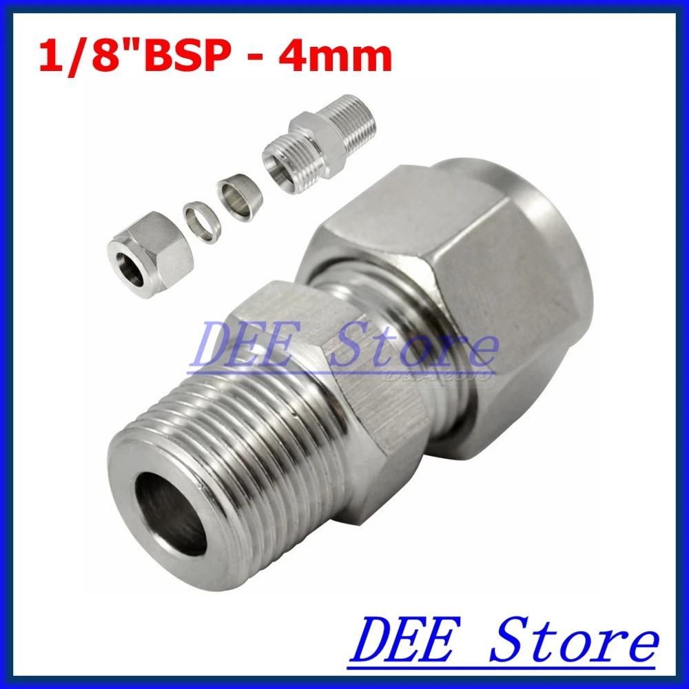 3 шт. 1/8 &quotBSP x 4 мм Двойные наконечники Трубные Фитинги Резьбовые соединители из