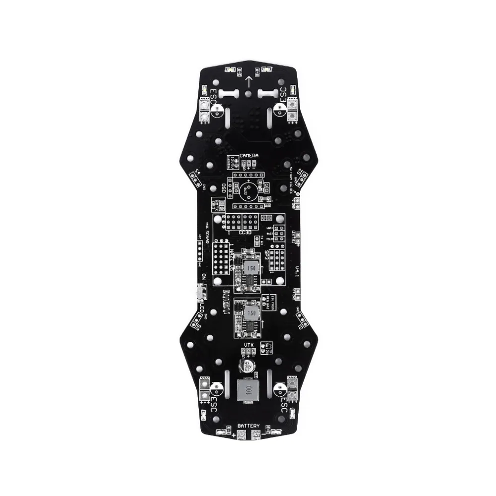 Naze32 CC3D PDB PCB распределительная плата 5/12 звуковой сигнал BEC LED для QAV250 Quadcopter|Детали и