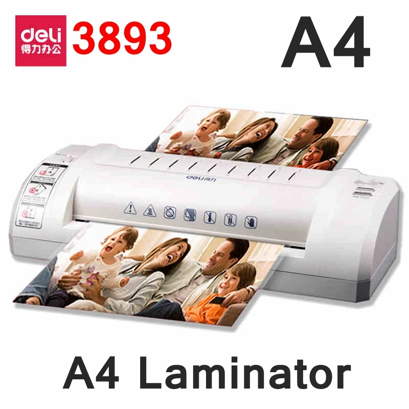 

[ReadStar]Deli 3893 hot pouch laminator 220VAC A4/A5 size photo documents laminator temprature gear with ungency stop