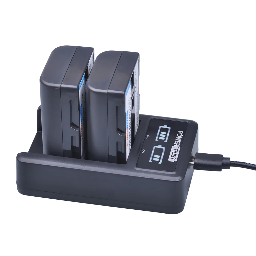 PowerTrust LED Dual USB Charger для Sony NP-FM50 NP-FM70 NP-FM90 NP-FM500h NP-F550 NP-F570 NP-F750 NP-F770 | Электроника