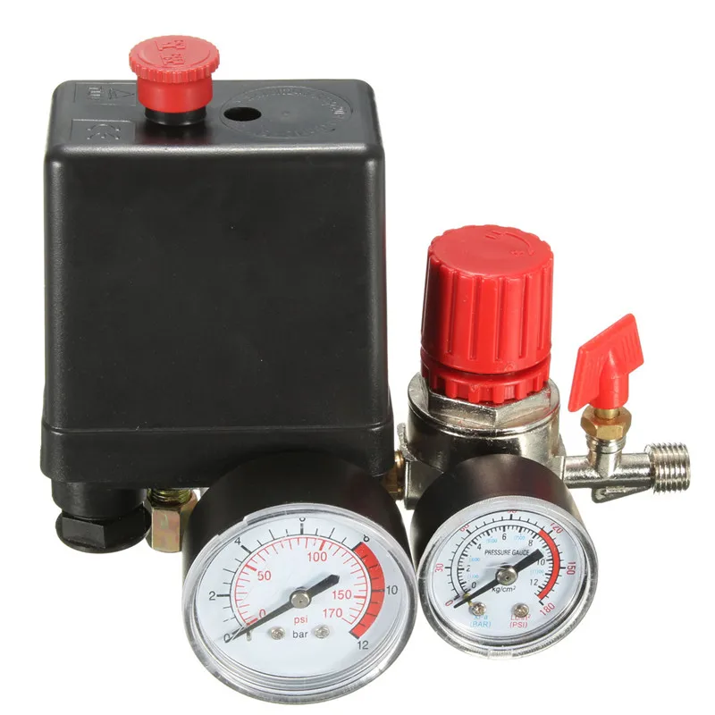 Регулируемый воздушный регулятор с четырьмя отверстиями 7 25 125 PSI|compressor pressure switch|psi