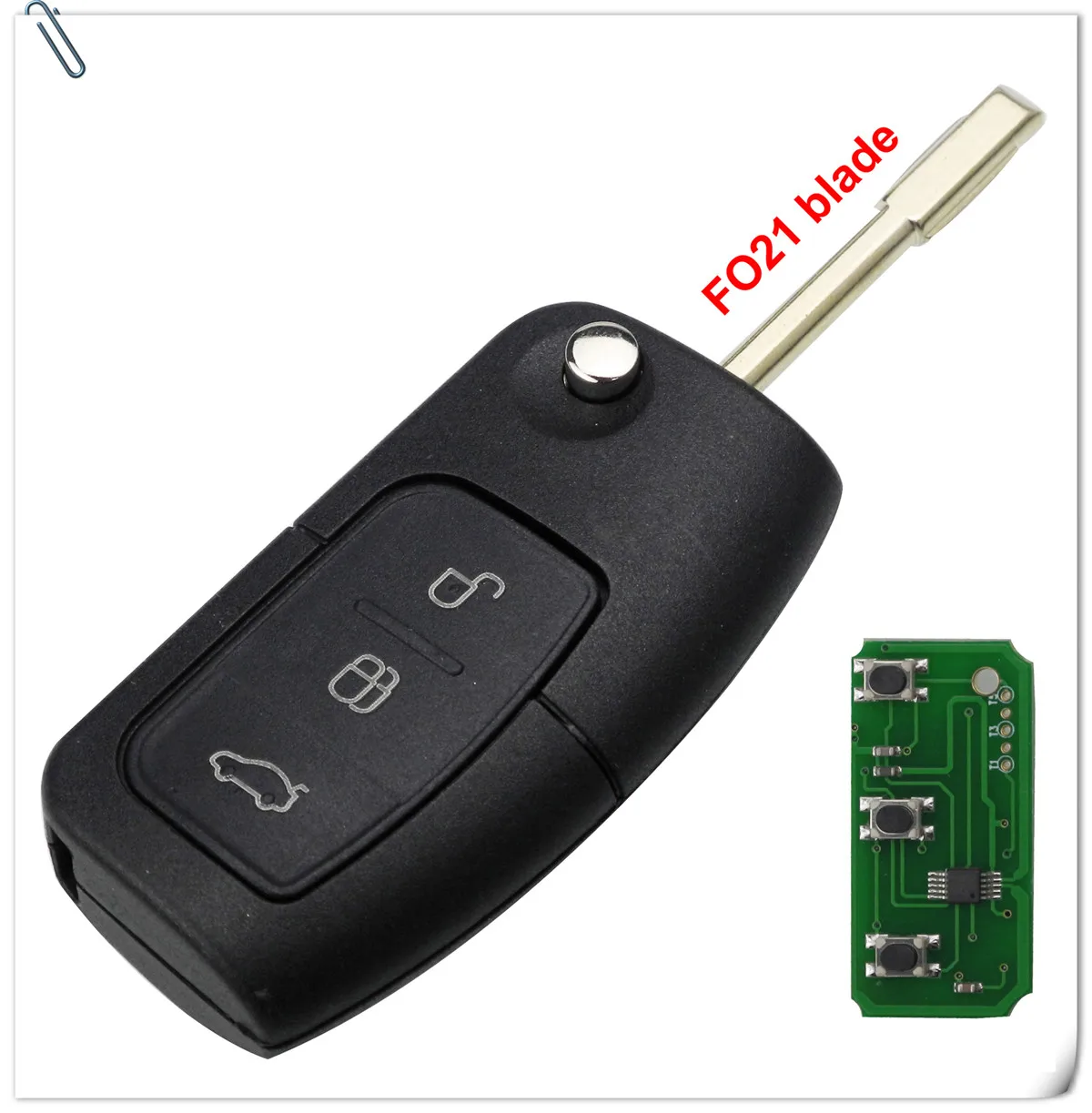 Jingyuqin 433 МГц ID63 ID60 3 кнопки дистанционного ключа для Ford Focus Mondeo C Max S Max Galaxy Fiesta HU101 FO21