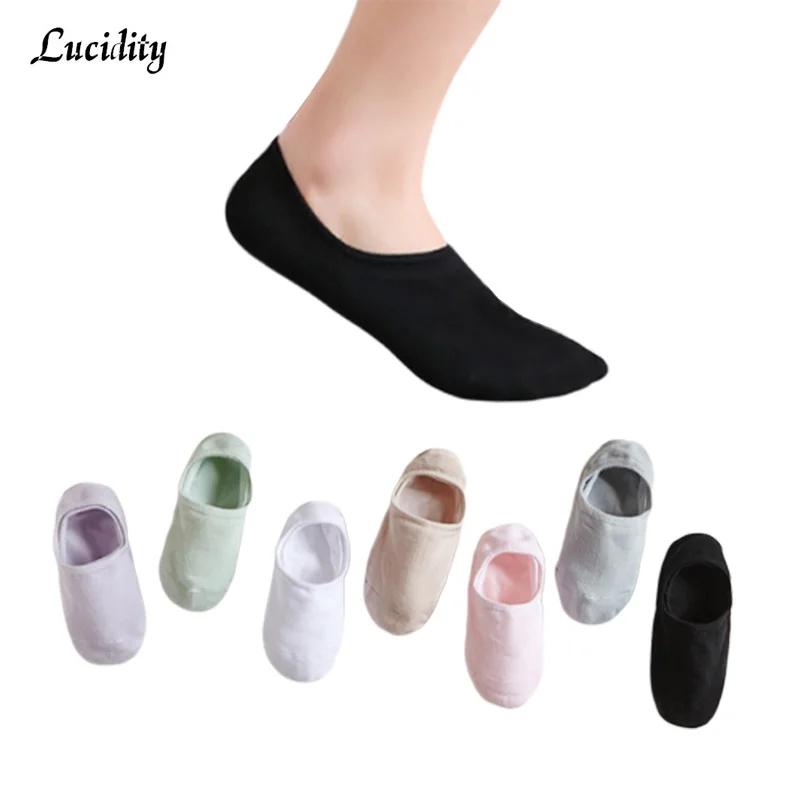 2019 Summer Socks Ladies Boat Cotton Black Shallow Mouth Short Tube Invisible Female 5pairs/lot =10pieces | Женская одежда
