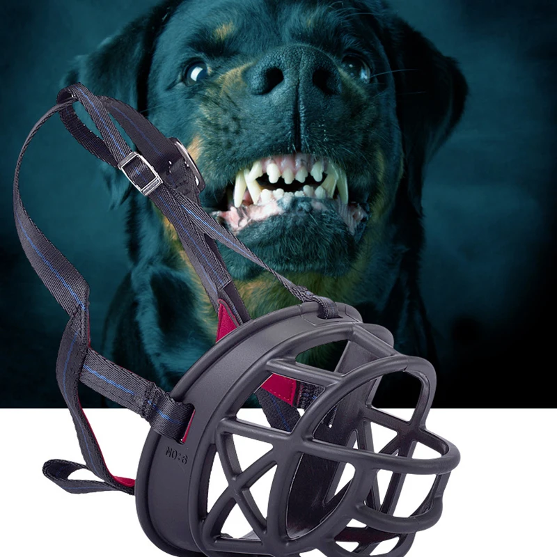 DannyKal Черный Красный Большой собачий Рот Набор Маска для питомца анти разбивание