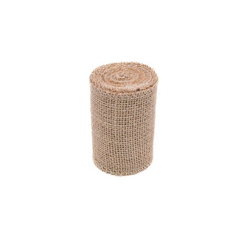 8cm 2 метра джутовые мешковины Hessian рулоны деревенский Винтаж DIY орнамент Мешковина домашний декор День рождения Свадьба Вечеринка Рождество украшения - Цвет: 8cm