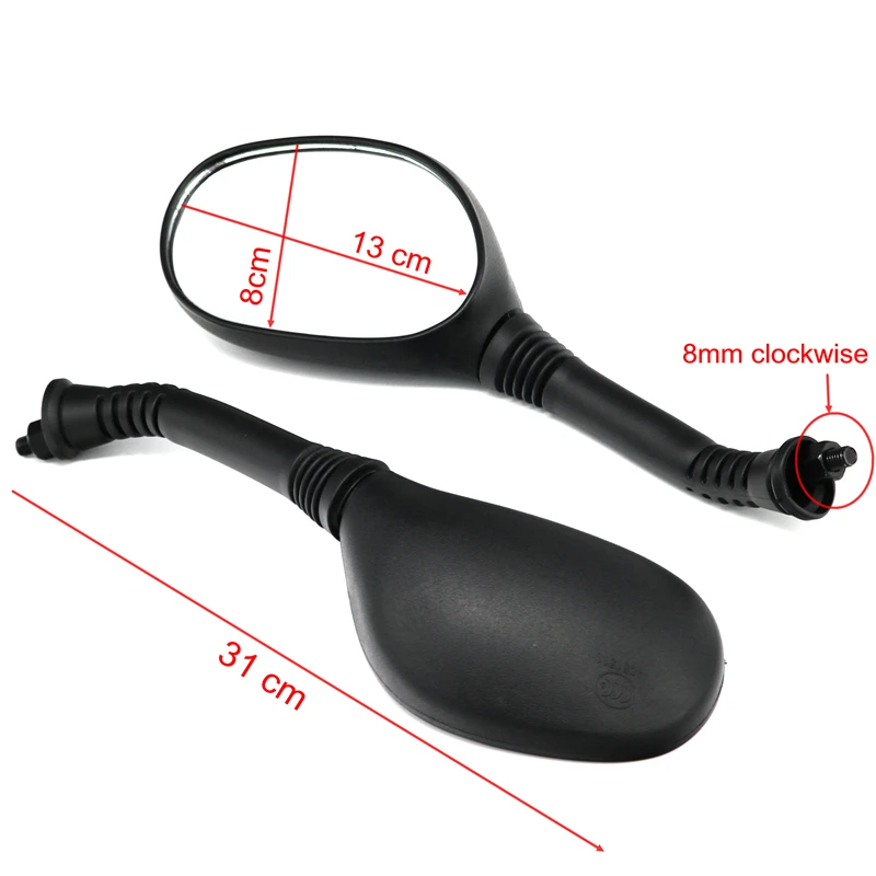 Зеркало мотоциклетное универсальное 8 мм для мотоциклов и скутеров|motorcycle mirror|8mm