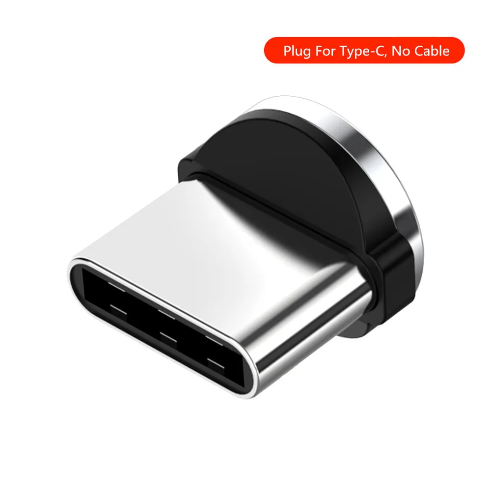 Only Type C Plug Магнитный светодиодный кабель в оплетке type-C Micro usb кабель для зарядки Iphone X 7 Магнитный шнур зарядного устройства для samsung s9 шнур быстрой зарядки - Цвет: Only Type C Plug