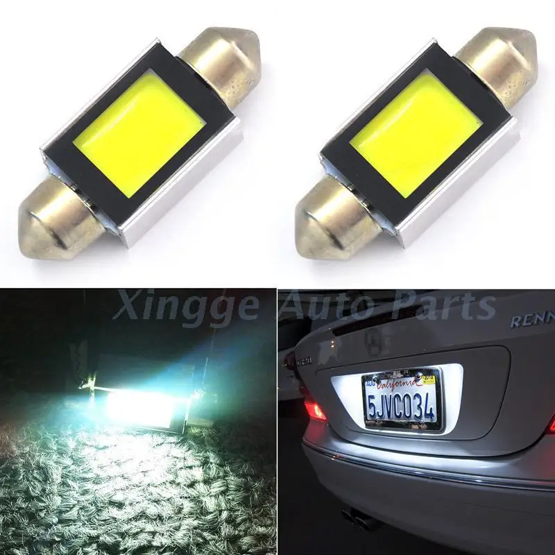 

Бесплатная доставка CANBUS для BMW 5 серии E34 E39 E60 номерной знак светодиодные лампы C5W 39 мм 6 Вт COB светодиодный